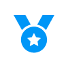 Award medal icon with a star.