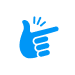 A hand gesture with motion lines, suggesting ease or simplicity.