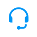 A headset with microphone, commonly used for help or assistance.