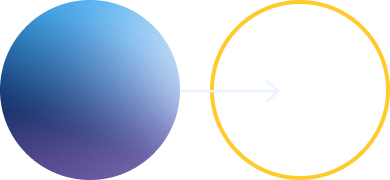 circles moving backwards to signify returning a domain