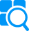 A document or card combined with a magnifying glass, indicating searching through records or data.