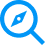 A magnifying glass with a checkmark, representing successful search results or verification.