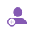 purple user with clock icon